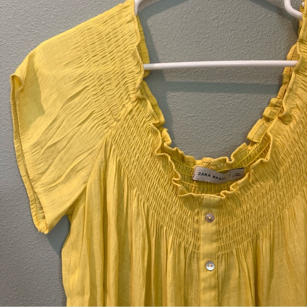 Zara Sunny Yellow Blouse Size Medium